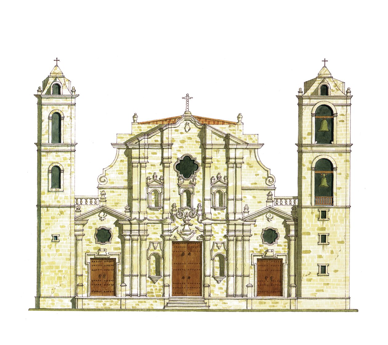 Havanna katedral. Cuba av Fernando Aznar Cenamor