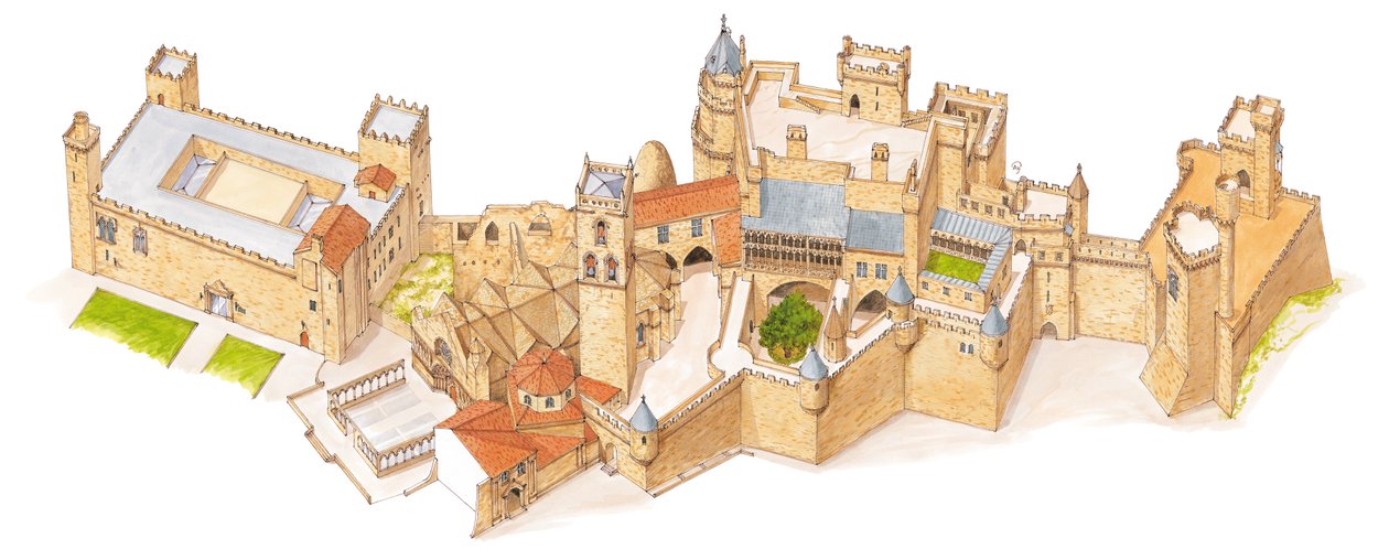 Olite slott. Navarra, Spania av Fernando Aznar Cenamor