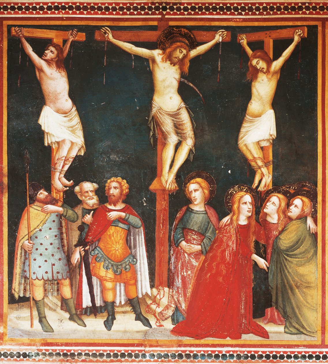 Korsfestelse (fresko) av Ferrer Bassa