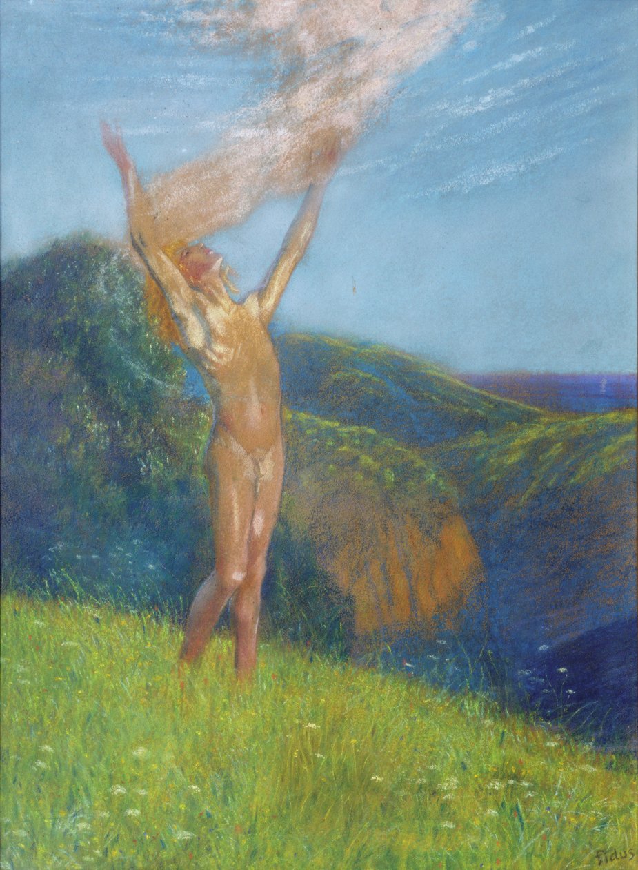 The Awakening of Spring (pastell på papir) av Fidus