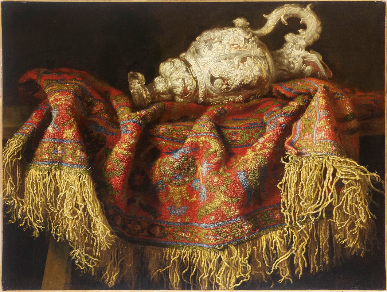 Stilleben med et teppe, ca. 1640. av Fieravino