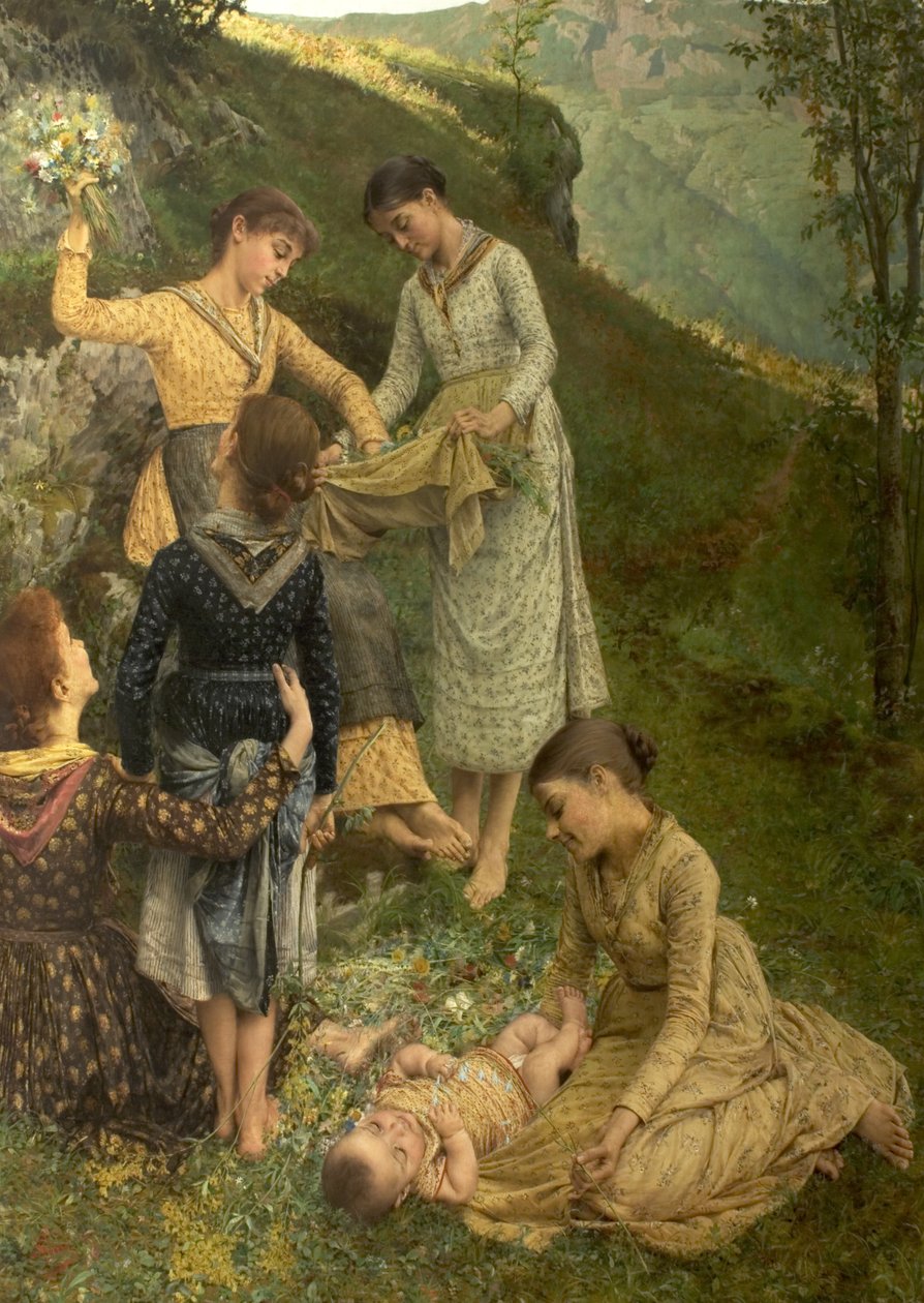 Blomstene på Capri, ca. 1887 av Filadelfo Simi