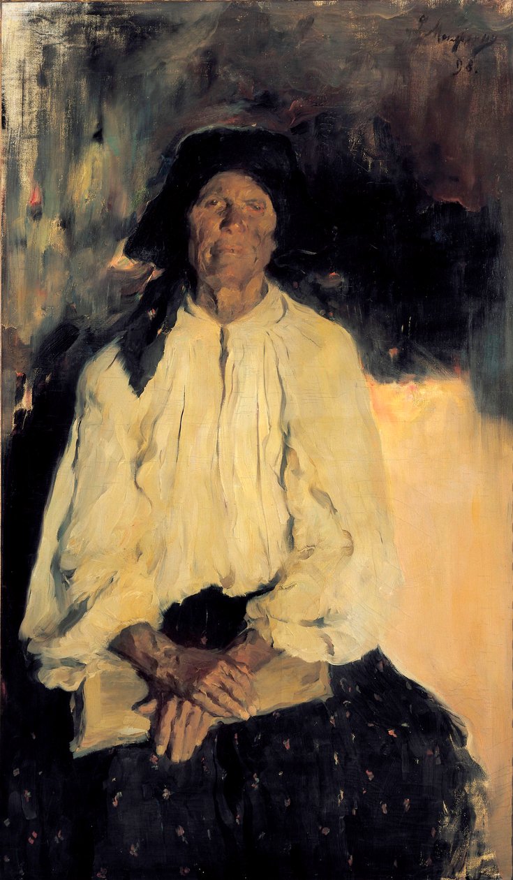 Portrett av en gammel dame av Filipp Andreevich Maliavin