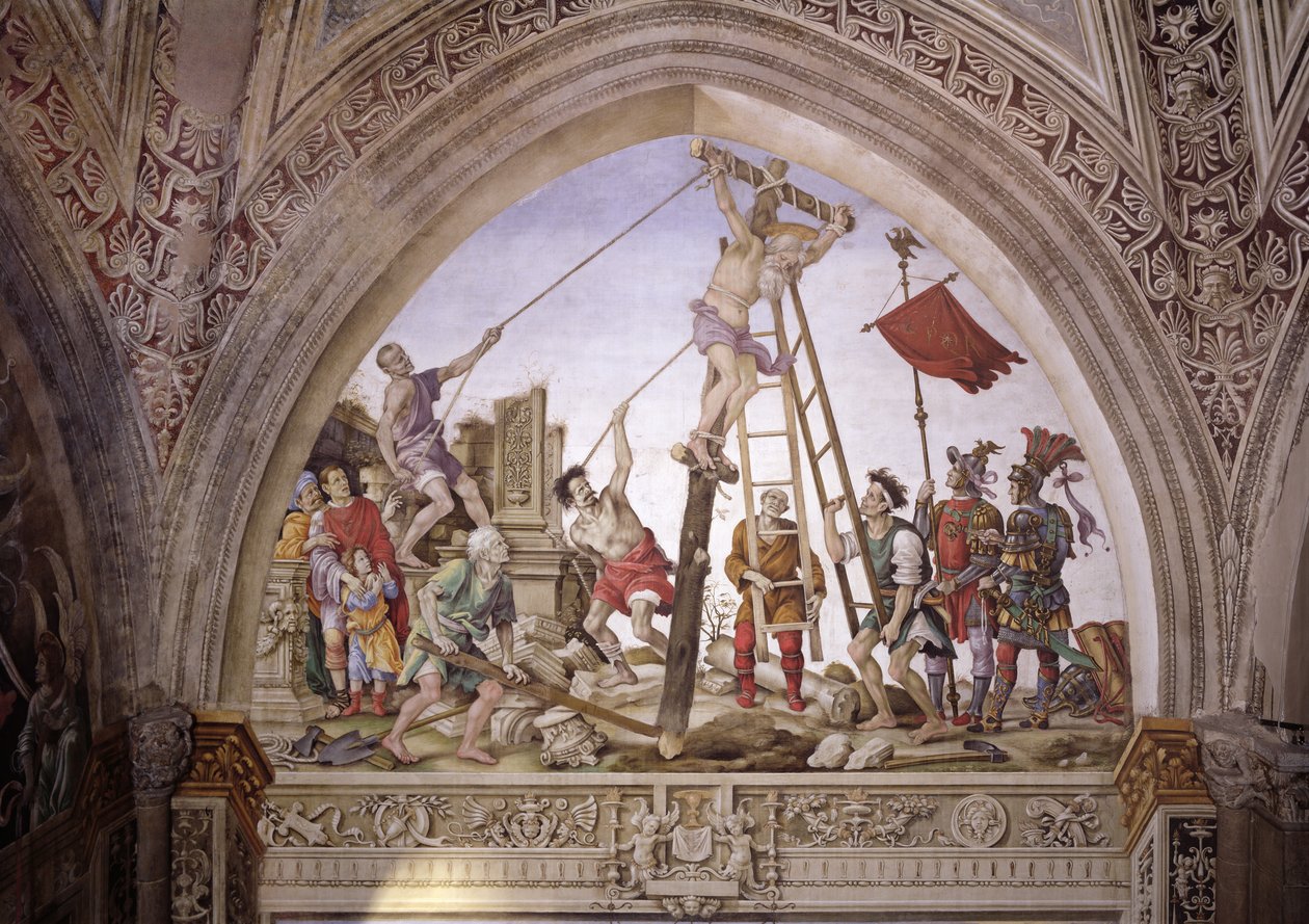 Martyrdommen til St. Philip, sørveggen til Strozzi-kapellet, ca. 1497-1502 av Filippino Lippi