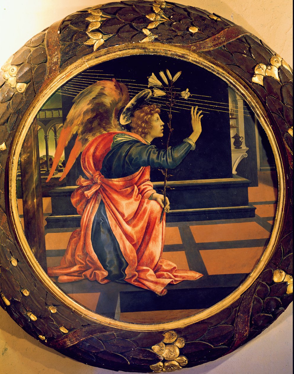 Bebudelsens engel, ca. 1483 (tempera på panel) av Filippino Lippi