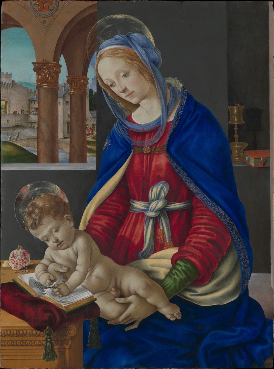 Madonna and Child, ca. 1483-4 (tempera, olje og gull på tre) av Filippino Lippi