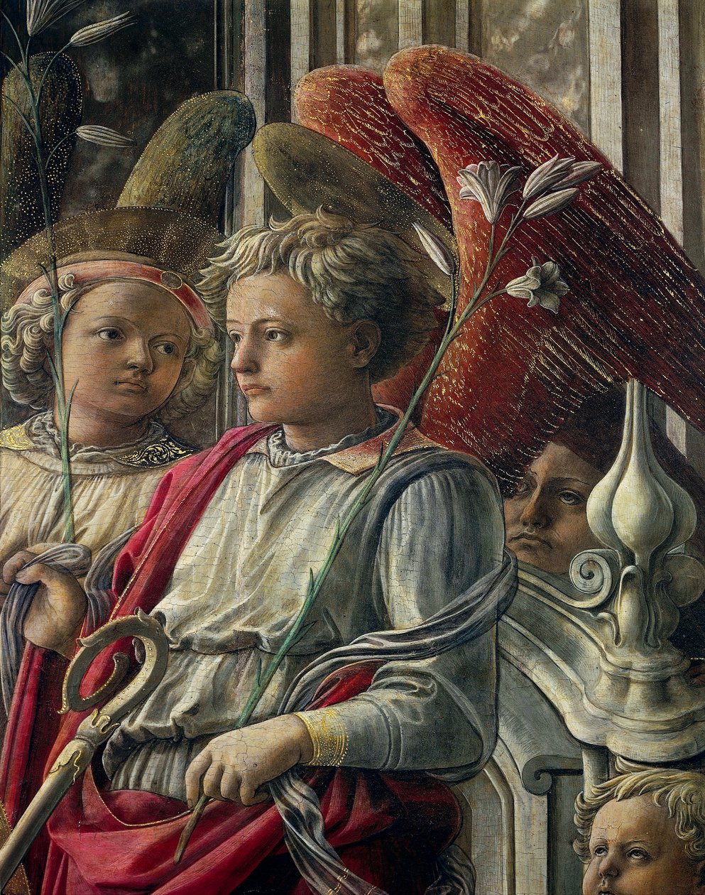 Madonna og barn med engler og hellige, også kalt Vår Frue av Den Hellige Ånd eller Barbadori-altertavle av Filippo Lippi (ca 1406-1469), tempera på tre, 208x244 cm av Filippino Lippi