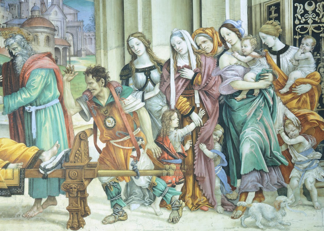 Evangelisten Johannes gjenoppliver Drusiana av Filippino Lippi