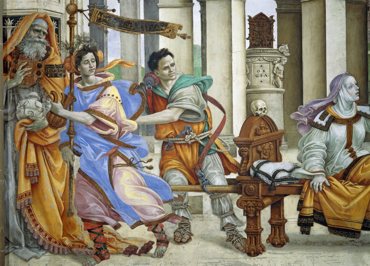 Evangelisten Johannes gjenoppliver Drusiana av Filippino Lippi