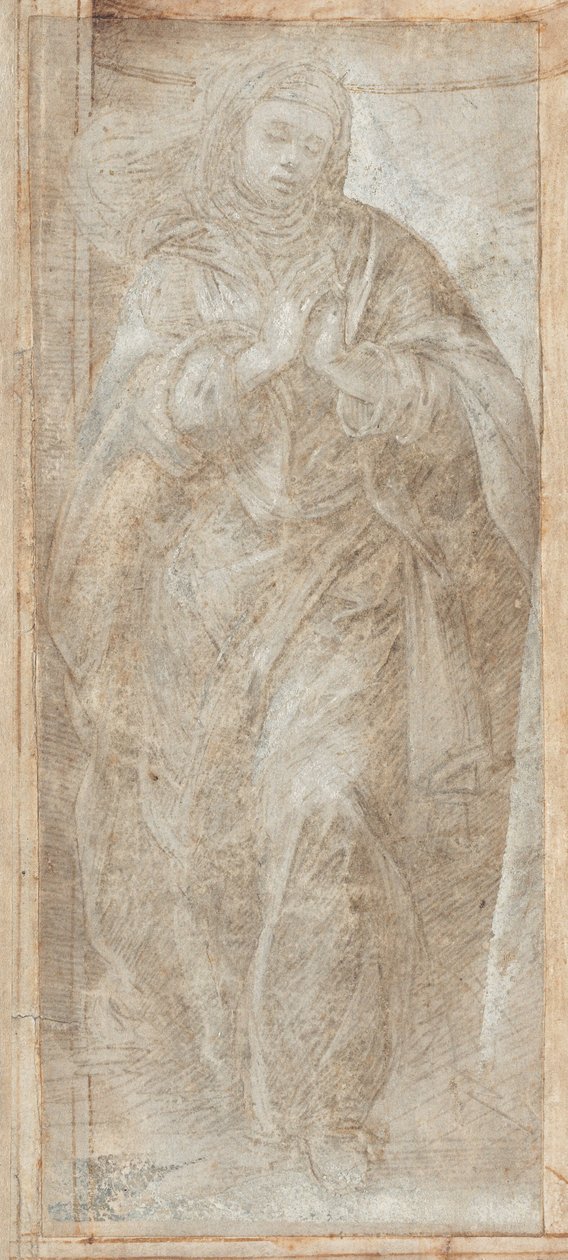 Stående kvinne med hendene i bønn av Filippino Lippi