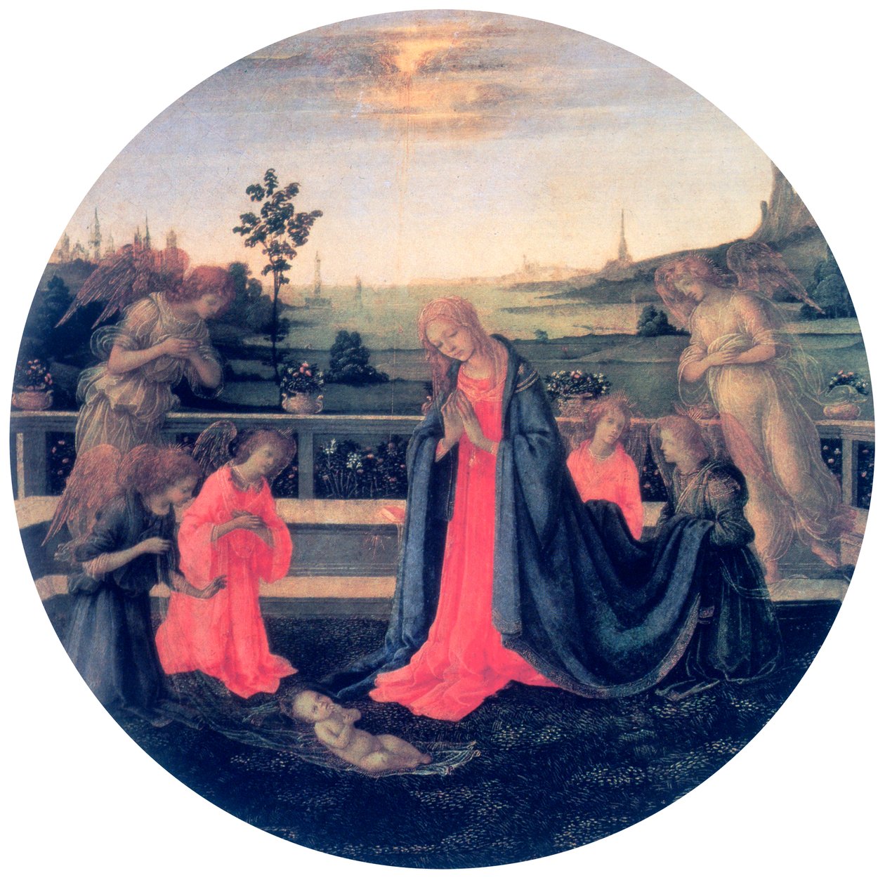 Tilbedelsen, ca 1480-tallet av Filippino Lippi