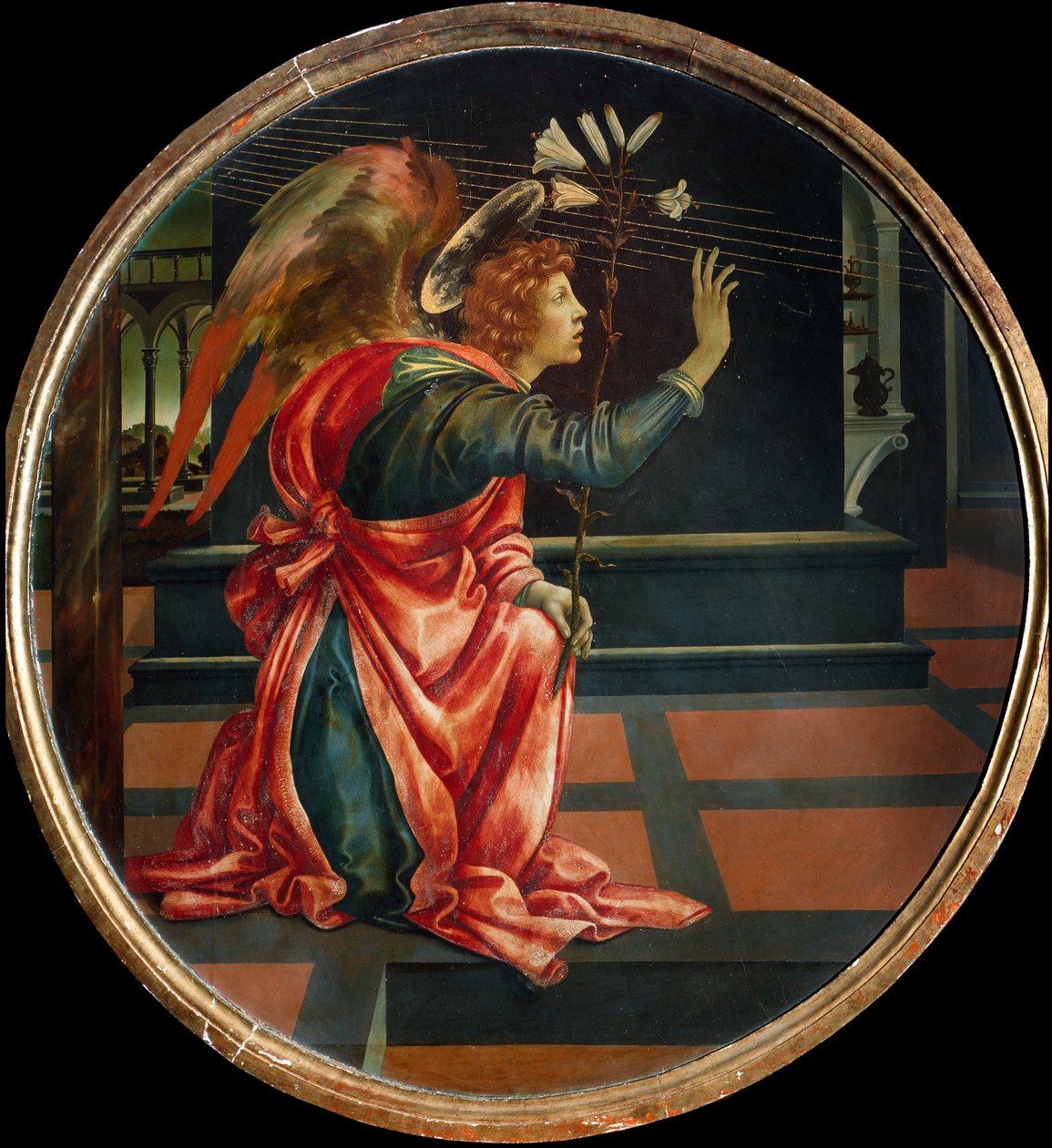 Bebudelsen, 1483 (olje på trepanel) av Filippino Lippi