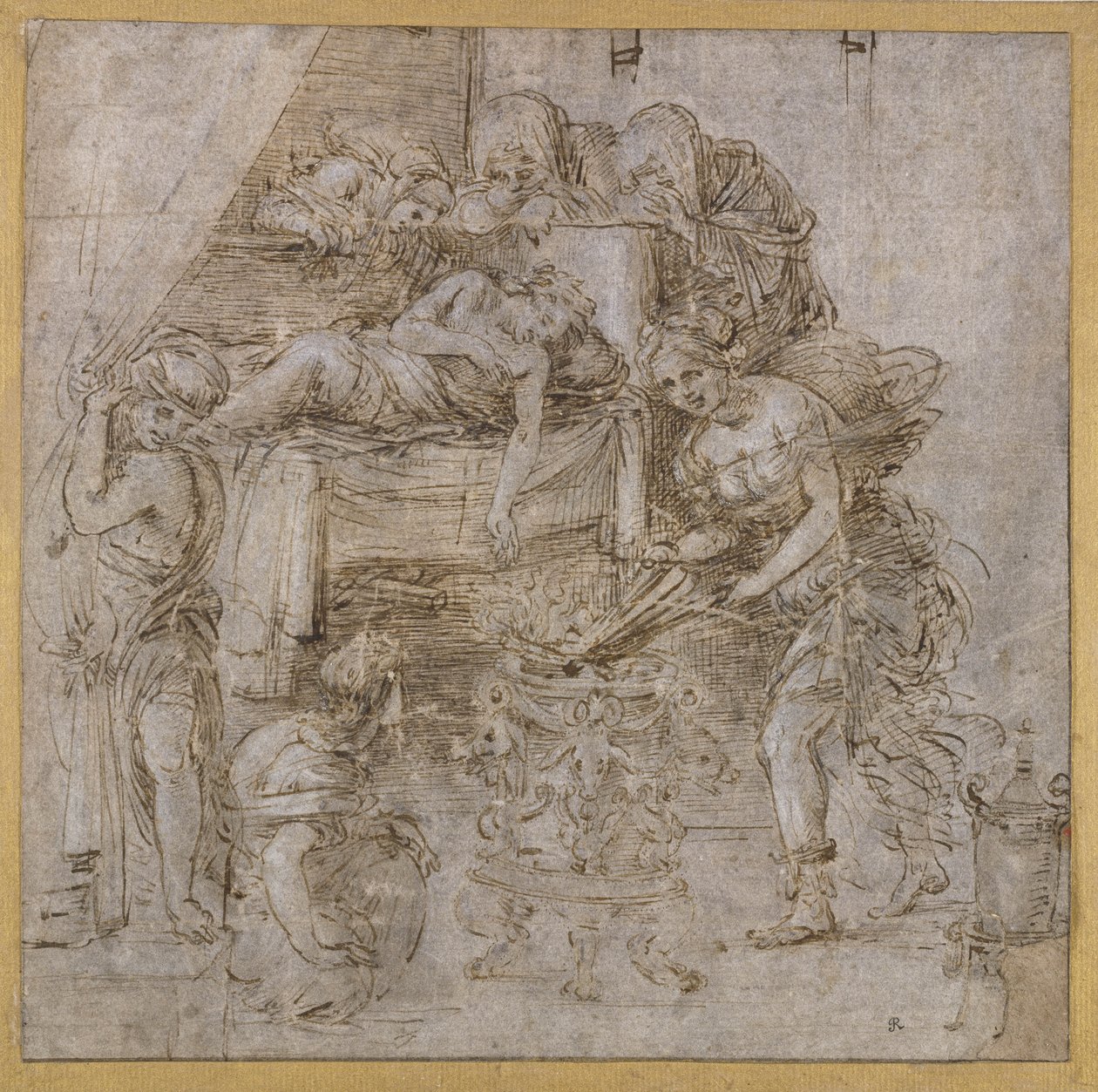 The Death of Meleager (penn og blekk med gouache på papir) av Filippino Lippi