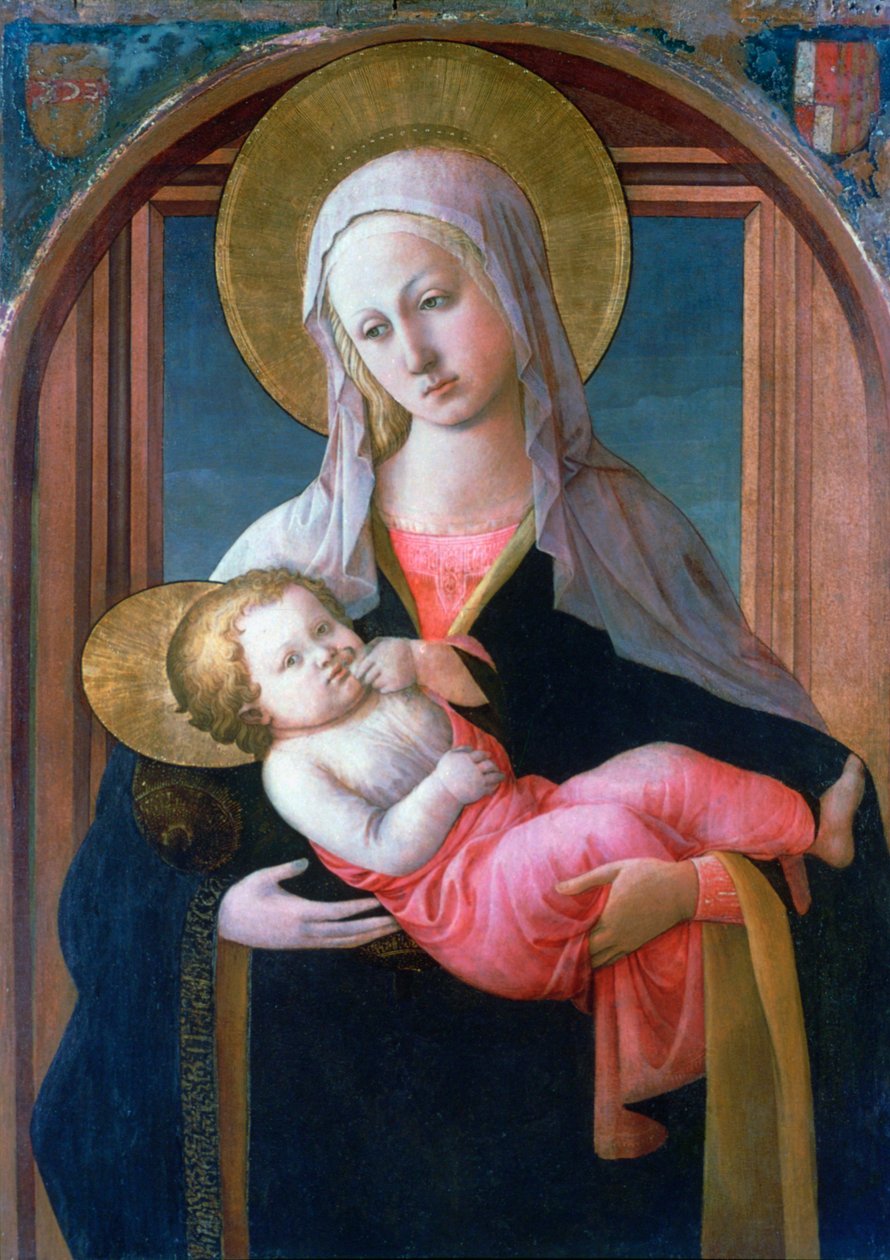 Jomfruen og barnet, c1450-1460 av Filippino Lippi