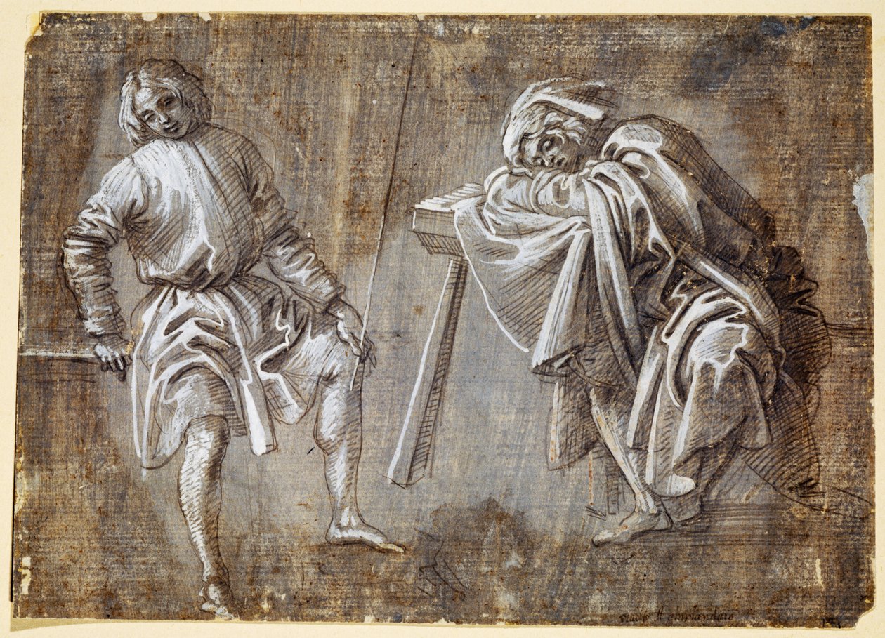 To sittende figurer av Filippino Lippi