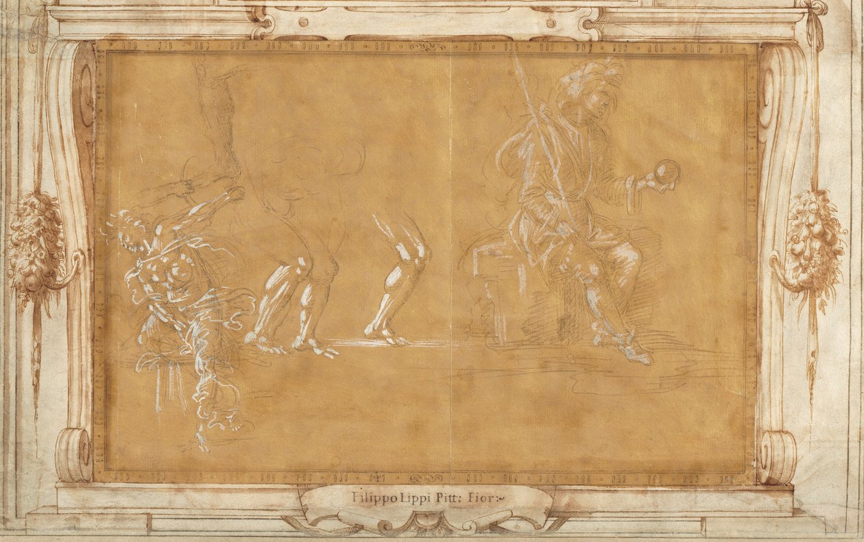 Ulike figurstudier av Filippino Lippi