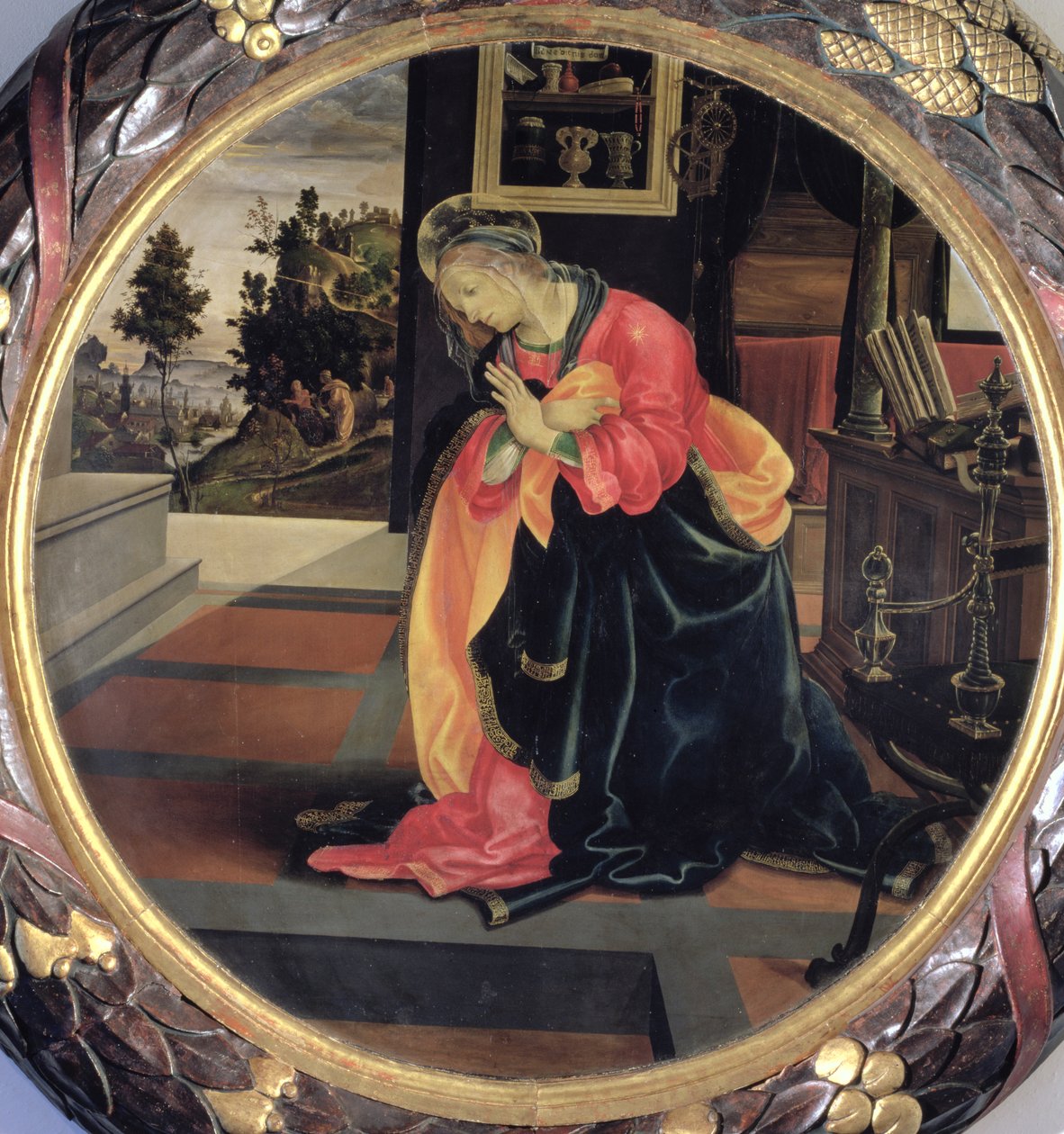 Virgin Annunciate, 1483 (panel) av Filippino Lippi