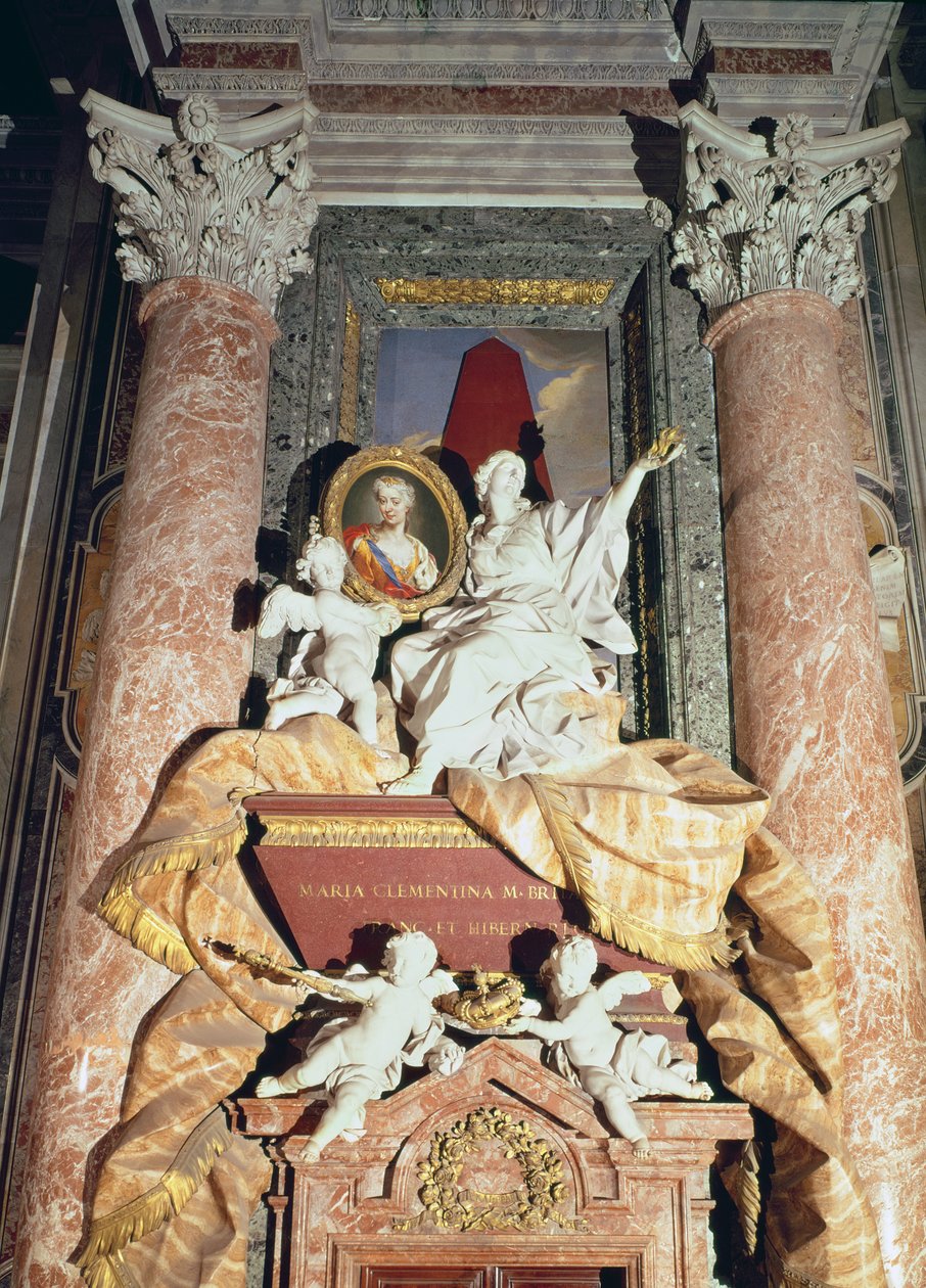 Monument til Maria Clementina Sobieska (1702-35) 1739 (marmor) av Filippo Barigioni