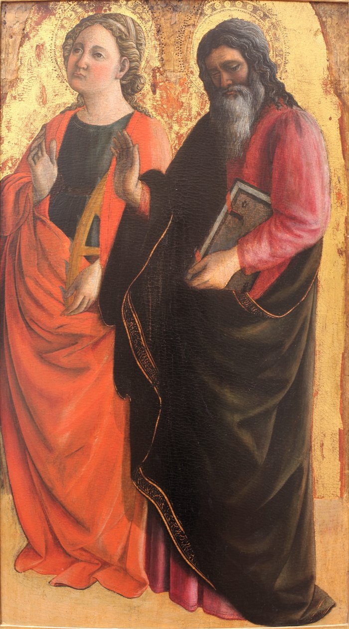 Den hellige Catherine og en hellig evangelist av Fra Filippo Lippi