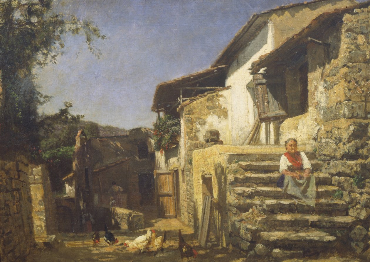 Våningshus i Sorrento av Filippo Palizzi