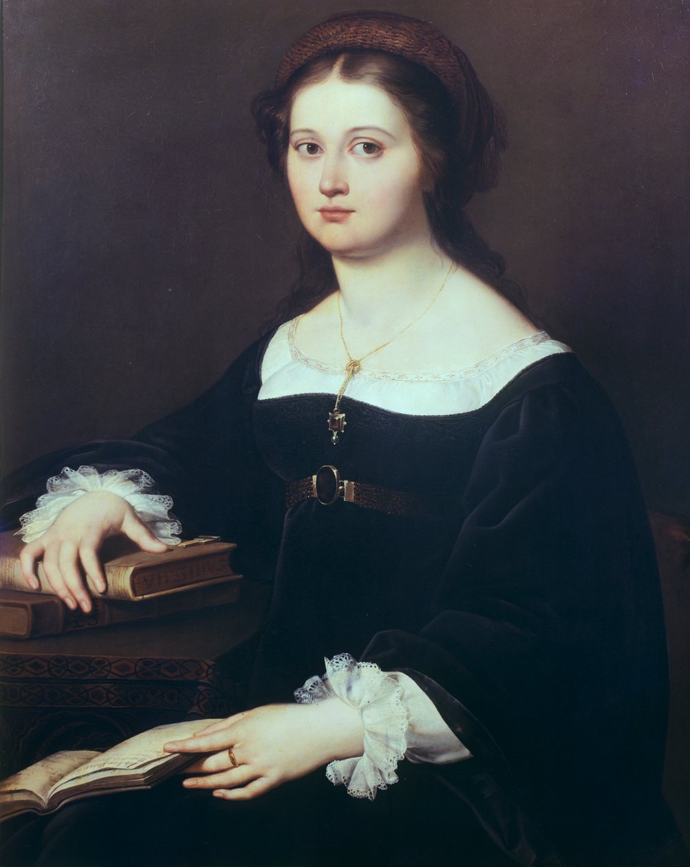Portrett av Costanza Perticari Monti av Filippo Agricola