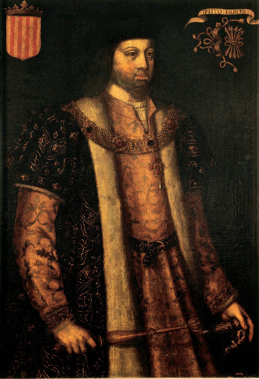 Portrett av den katolske kong Ferdinand II av Aragon (1479-1516) av Filippo Ariosto
