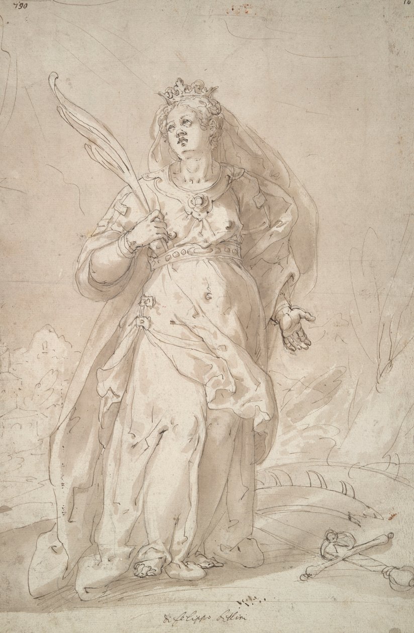 Den hellige Katarina av Alexandria av Filippo Bellini