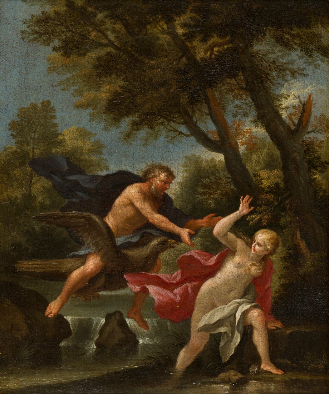 Jupiter rir på en ørn, ca. 1643-94 (olje på lerret) av Filippo Lauri