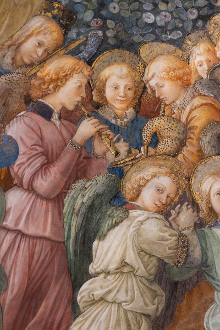 Engel, detalj av Marias kroning av Filippo Lippi