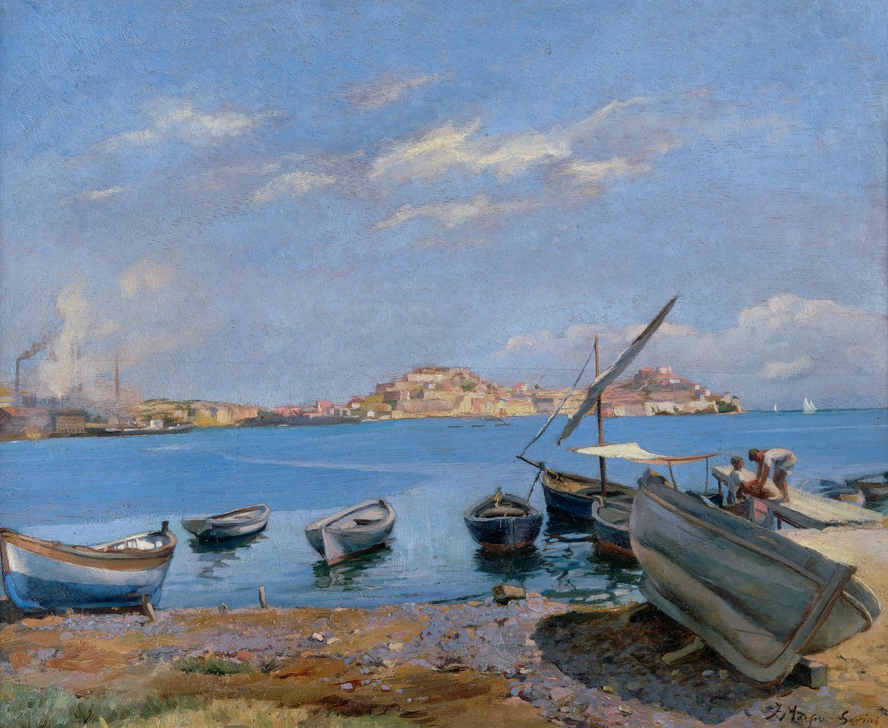 Portoferraio sett fra San Giovanni av Filippo Marfori Savini