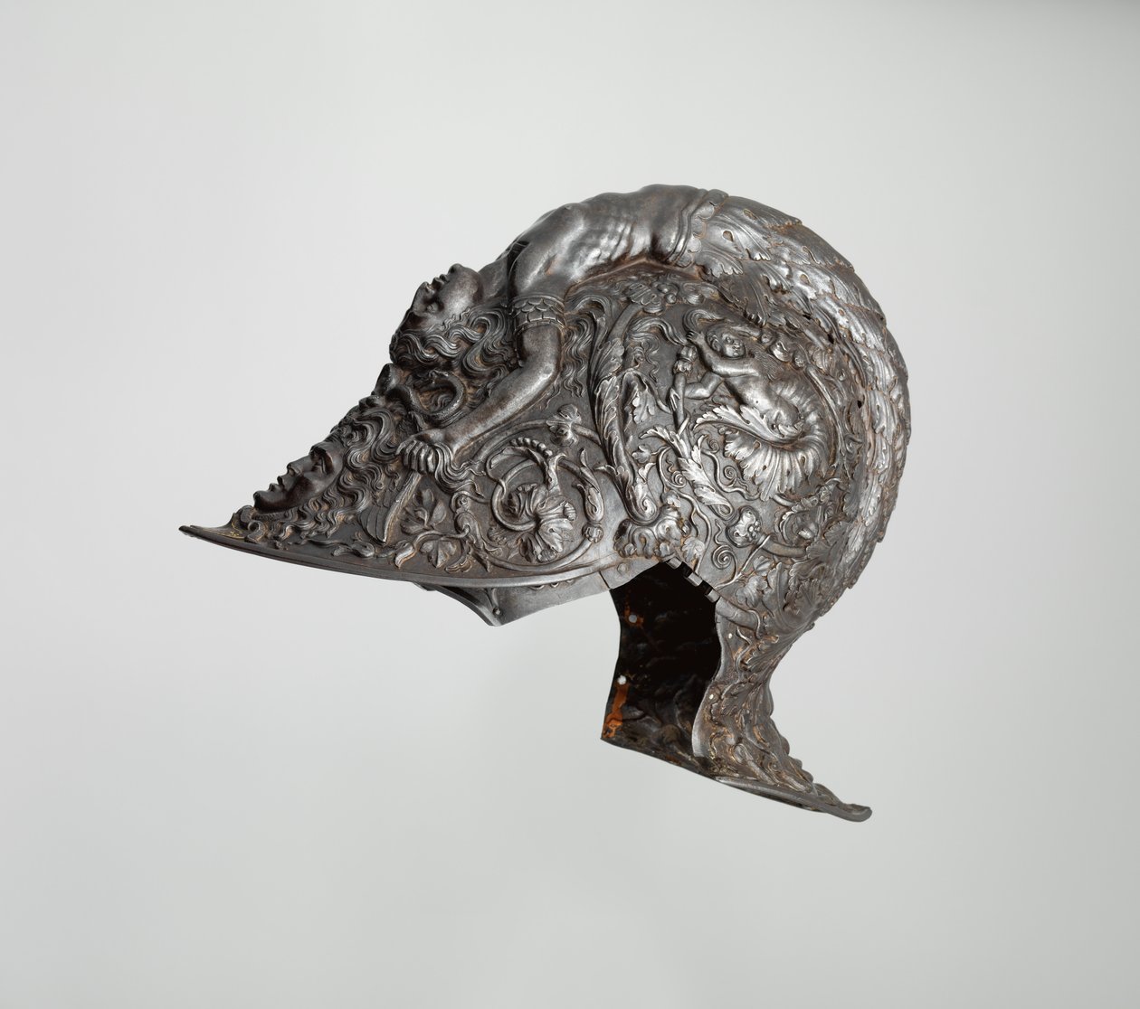 Burgonet, 1543 (stål, gull, tekstil) av Filippo Negroli