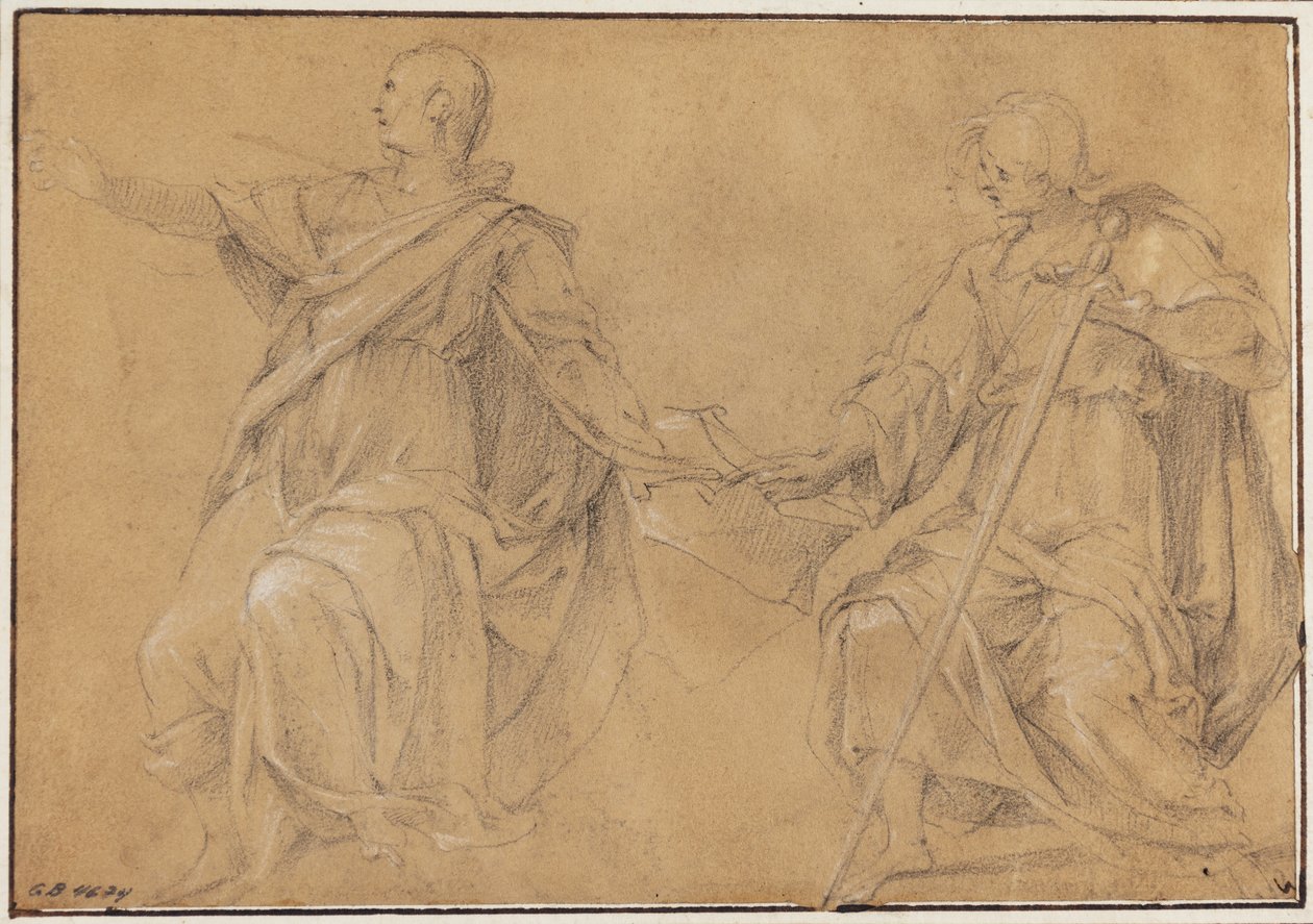 Jakob den store (?) og evangelisten Johannes av Filippo Paladini