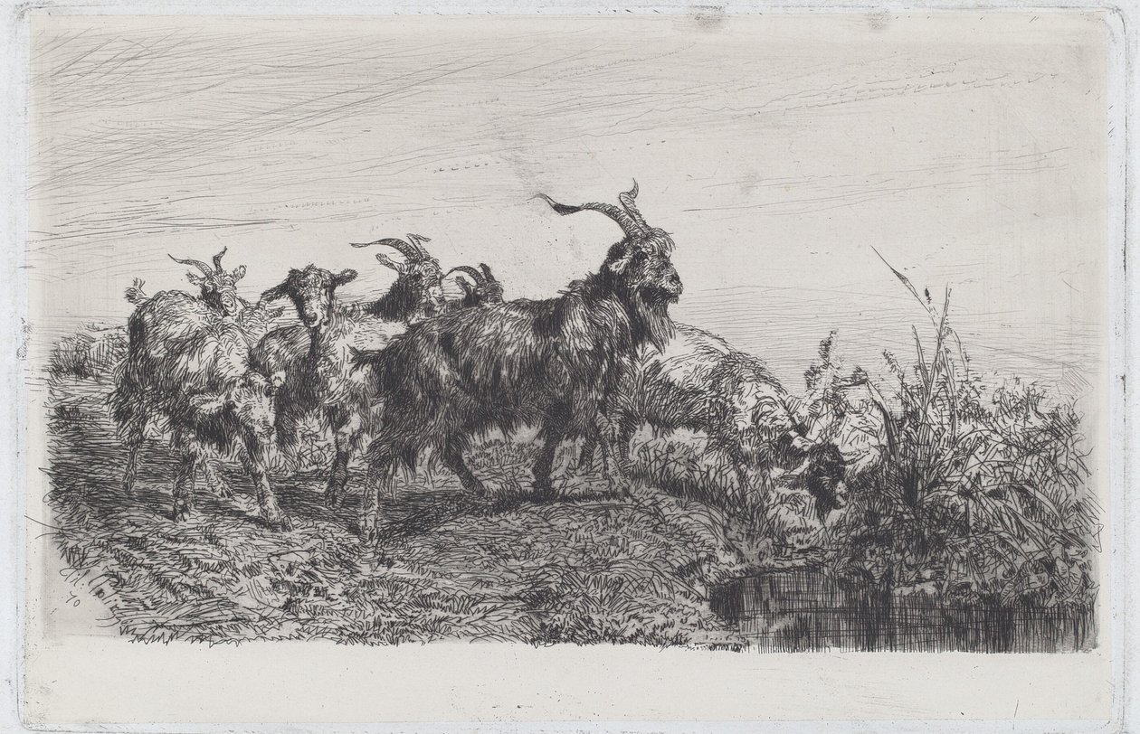 Barn ved en dam av Filippo Palizzi