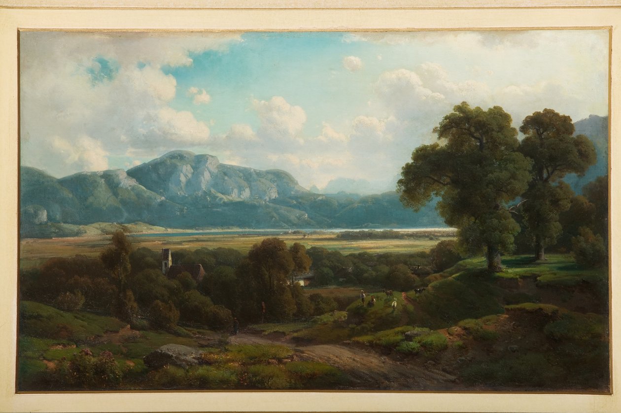 Arkaisk landskap (olje på panel) av Filippo Reggiani