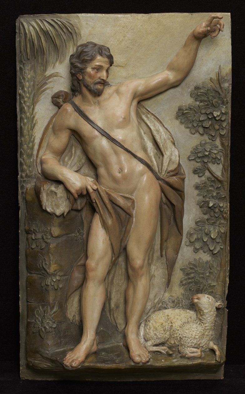 St. Johannes døperen, 1763 (terrakotta, polykrom) av Filippo Scandellari