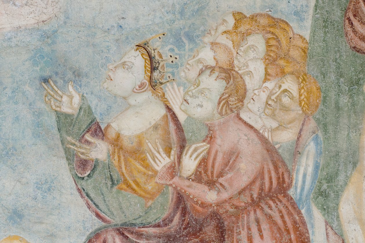 Figur, detalj av den siste dommen, ca. 1400 (detalj av 3496201) av Filippolo de and Veris da Milano Veris da Milano
