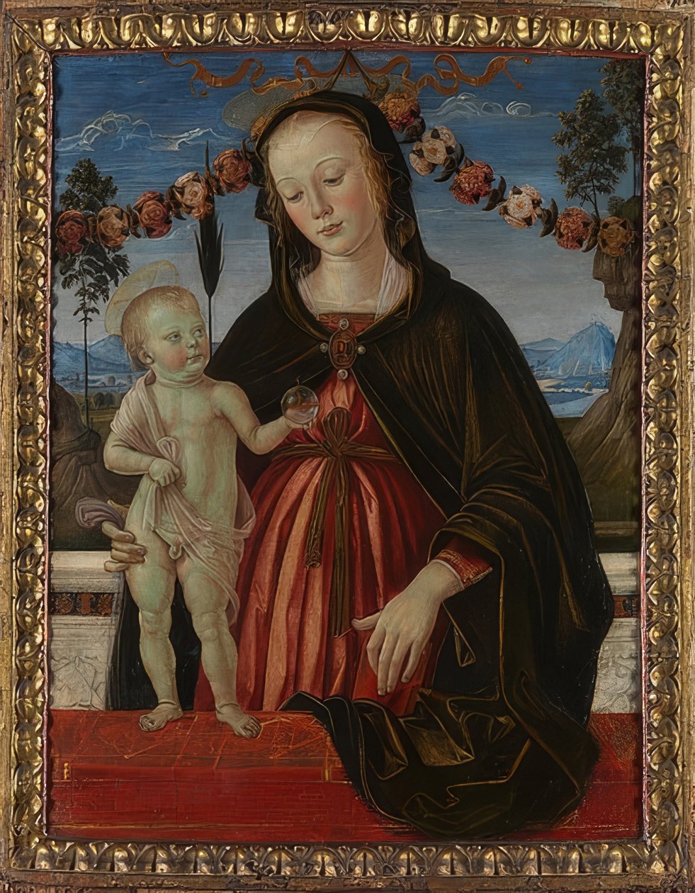 Madonna og barn. Rundt 1473 av Fiorenzo di Lorenzo