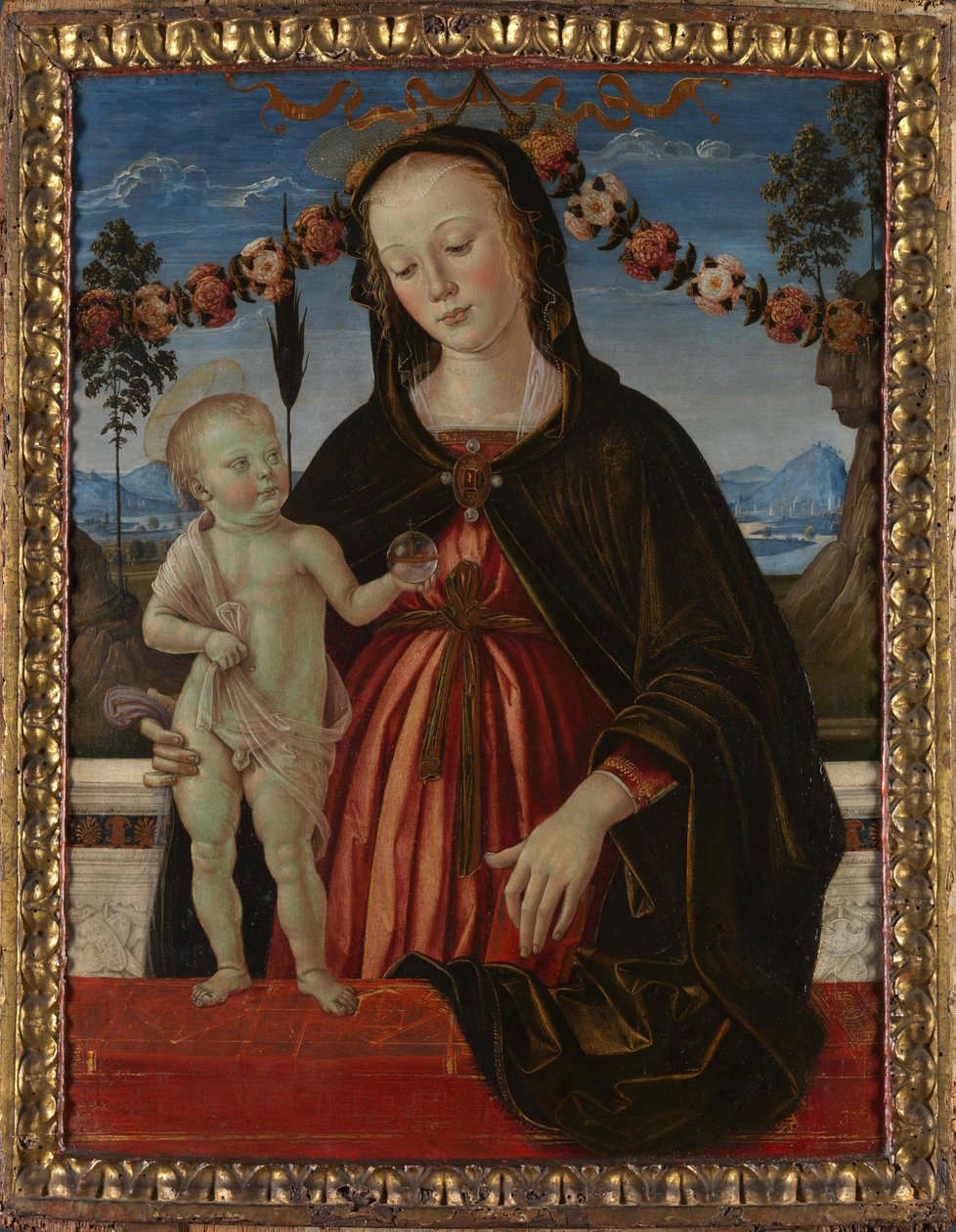 Jomfruen og barnet, ca. 1473 av Fiorenzo di Lorenzo