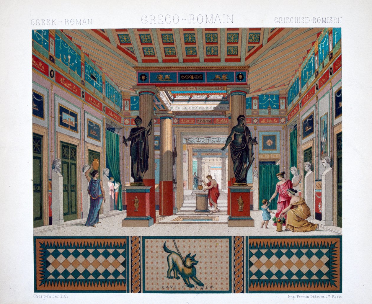 Gresk, romersk tempel, ca 1800-1835 av Firmin Didot