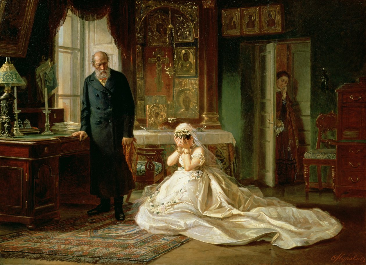 Ved alteret, 1870-årene av Firs Sergeevich Zhuravlev