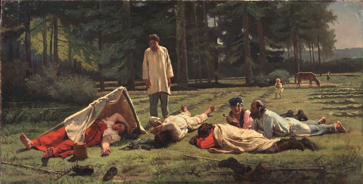 Hvil ved Hay Harvest, 1887 av Firs Sergeevich Zhuravlev