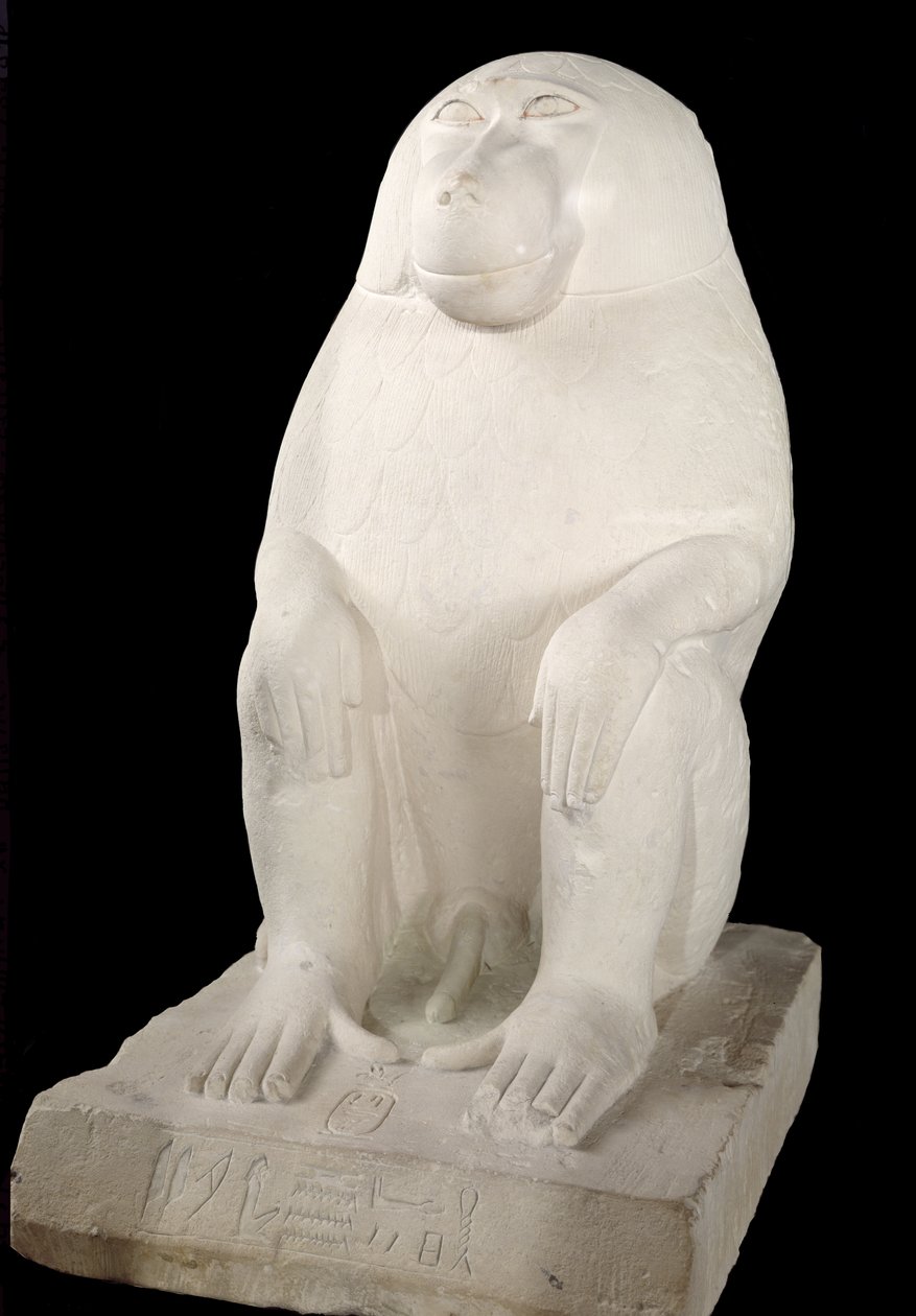 Bavian, Middle Kingdom, muligens 7. dynasti (kalkstein) av First Intermediate Period Egyptian