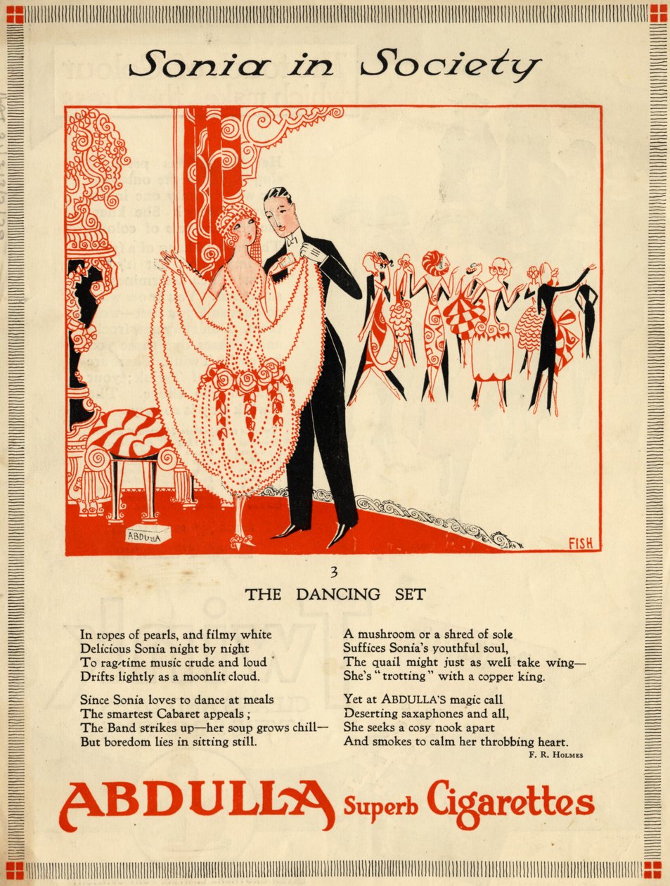 Abdulla-sigaretter, 1920-tallet av Fish