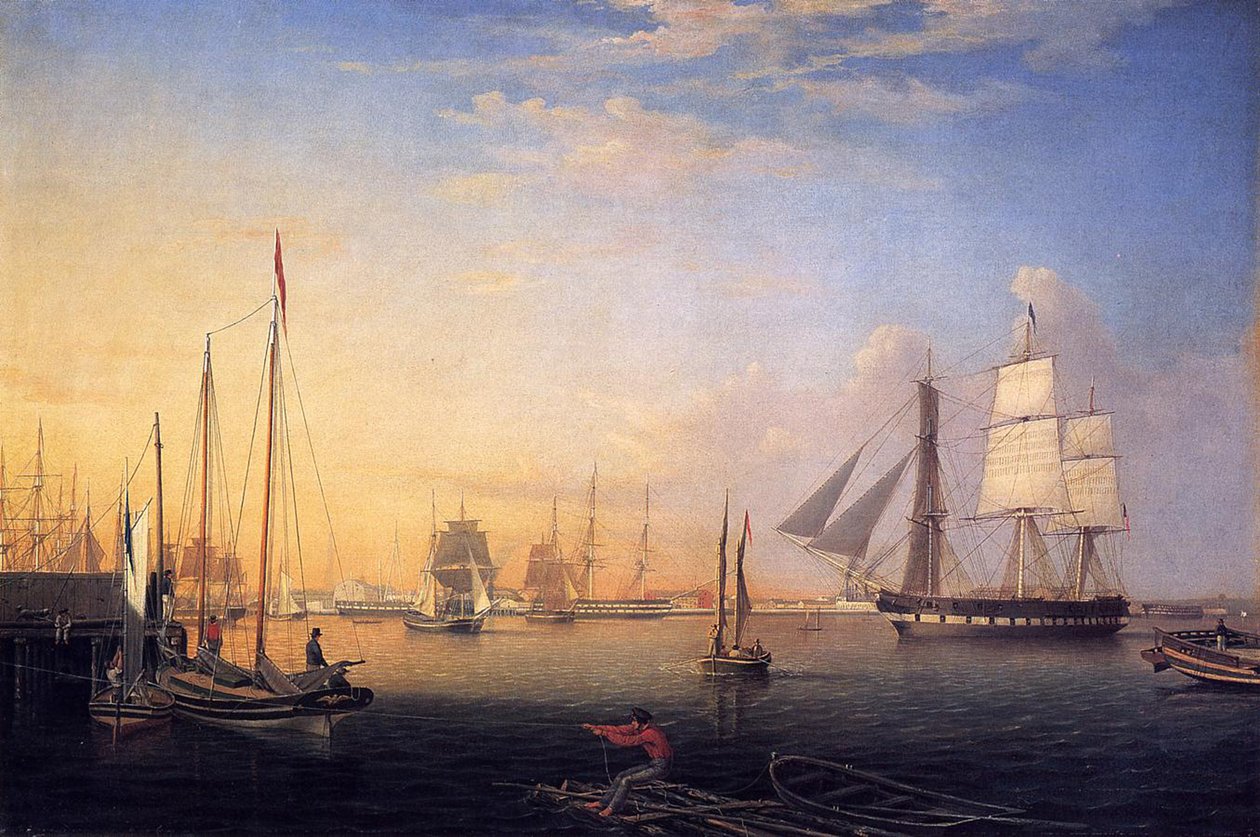 Baltimore havn, 1850 av Fitz Henry Lane