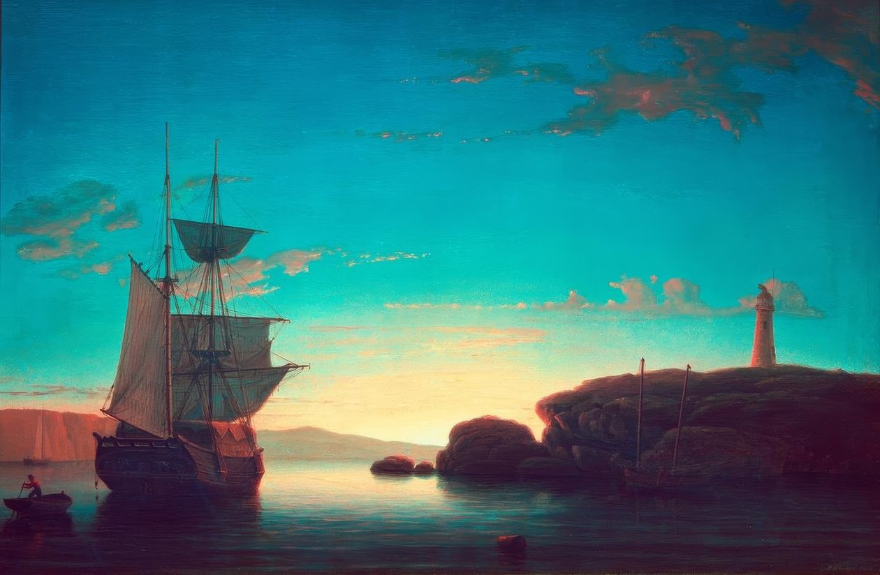Light House i Camden, Maine av Fitz Henry Lane