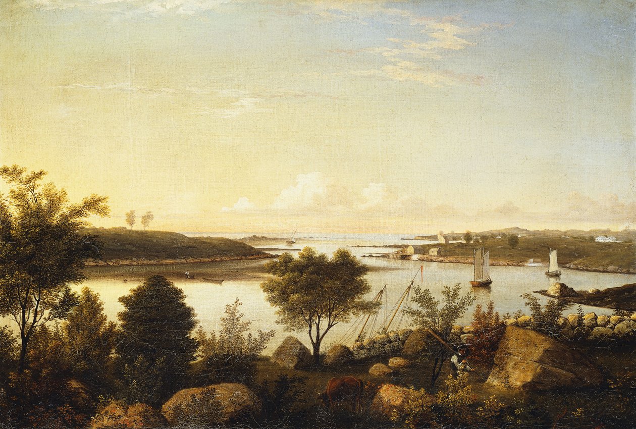 Annisquam-elven ser mot Ipswich Bay, 1848 av Fitz Henry Lane
