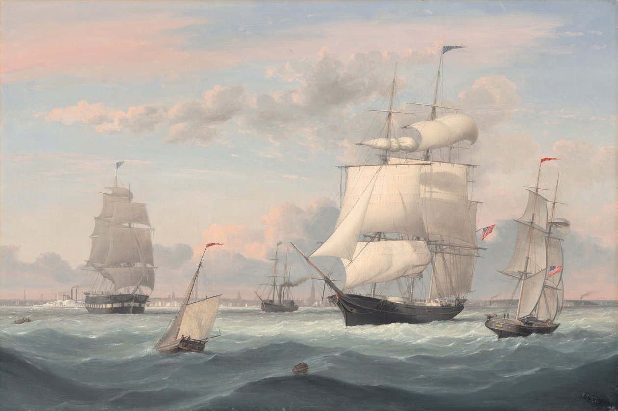 New York havn, 1852. av Fitz Hugh Lane
