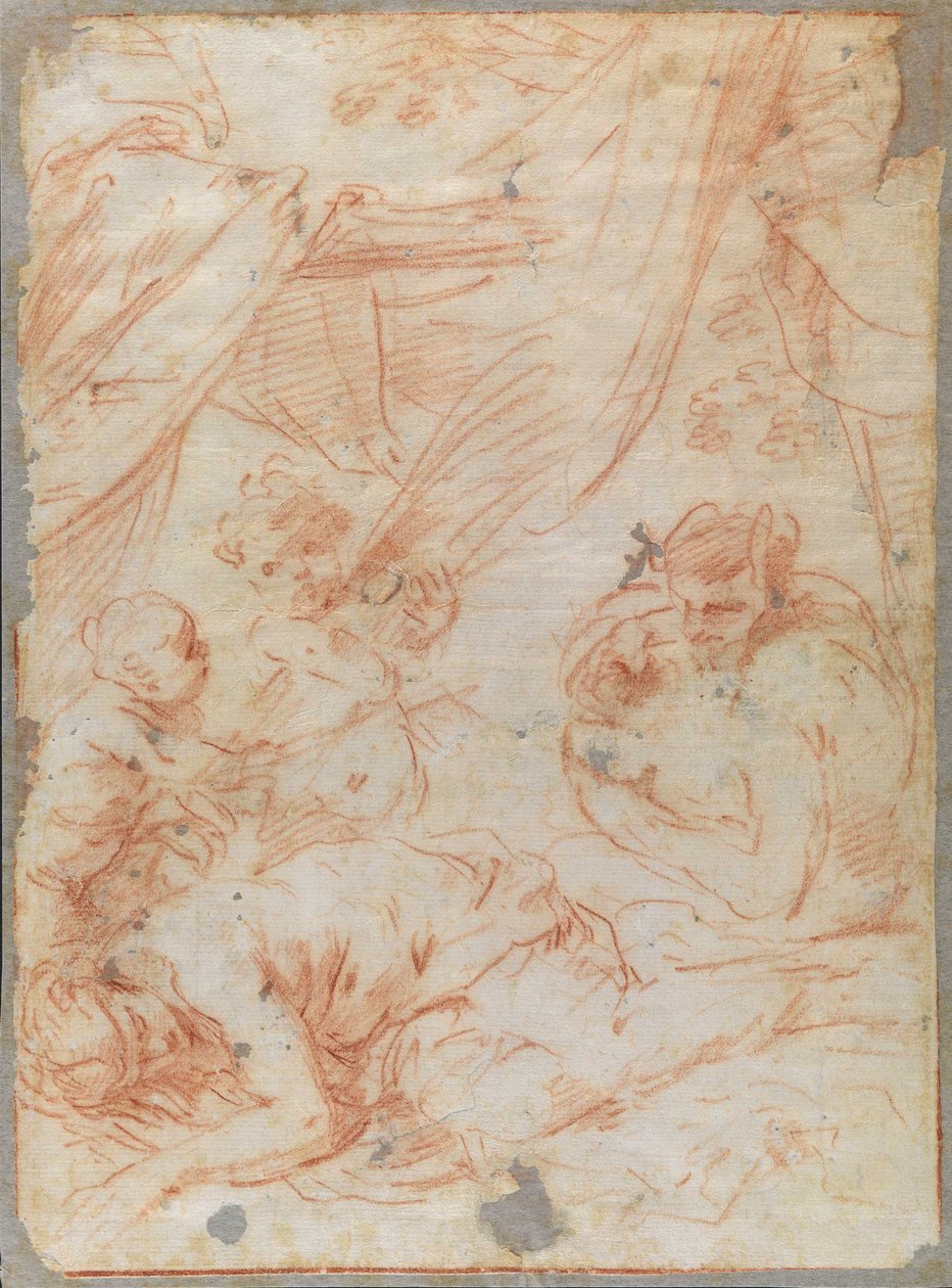 Satyr og en sovende nymfe av Flaminio Torre