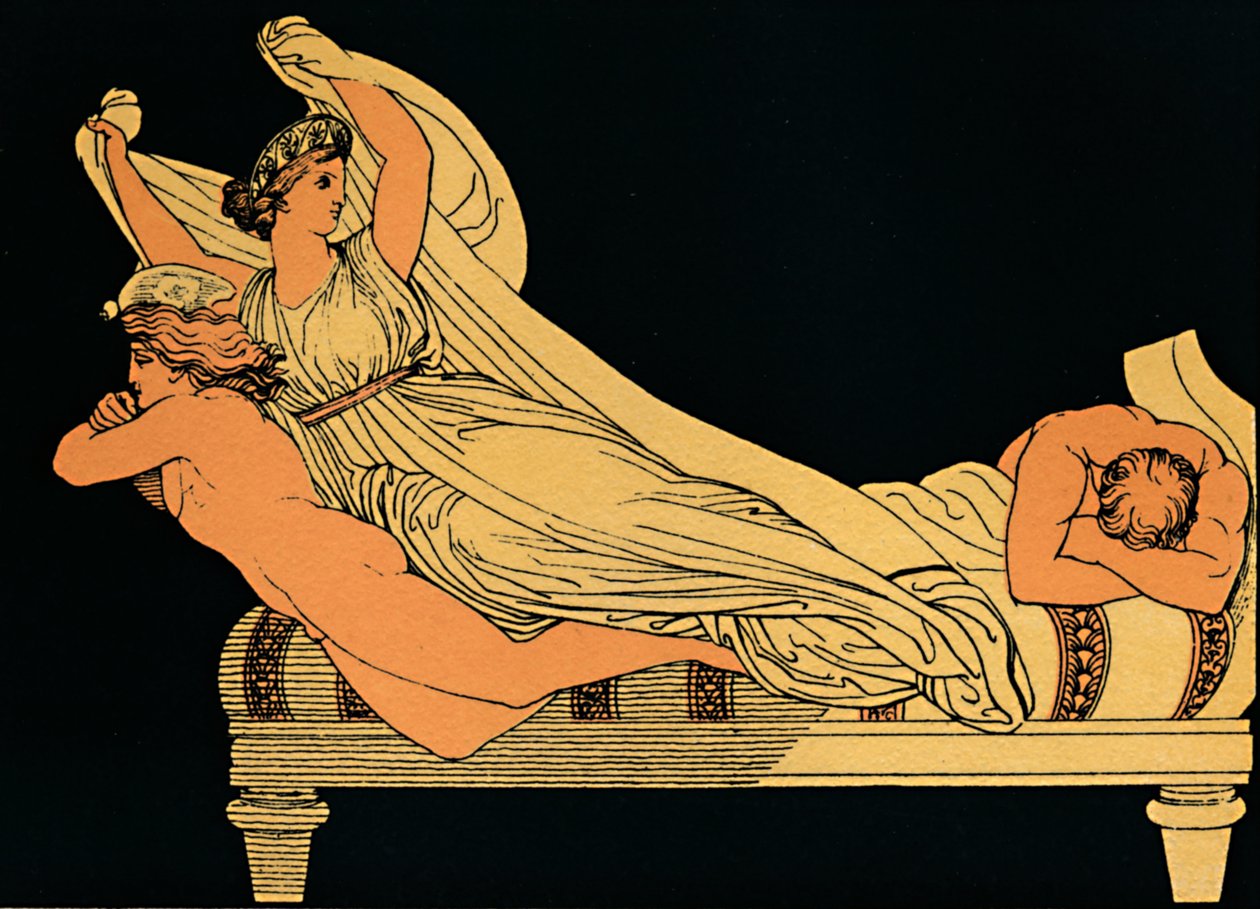 Den tomme gleden som bor i nattens drømmer, 1880 av Flaxman