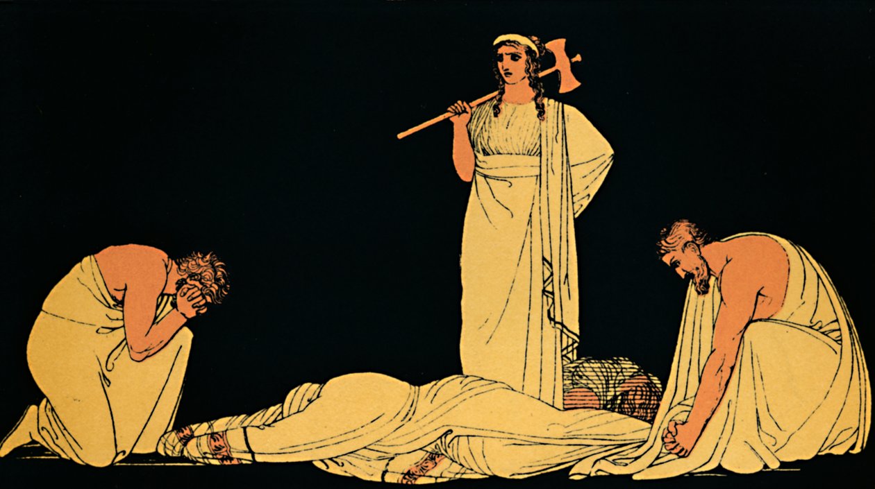 Mordet på Agamemnon, 1880 av Flaxman